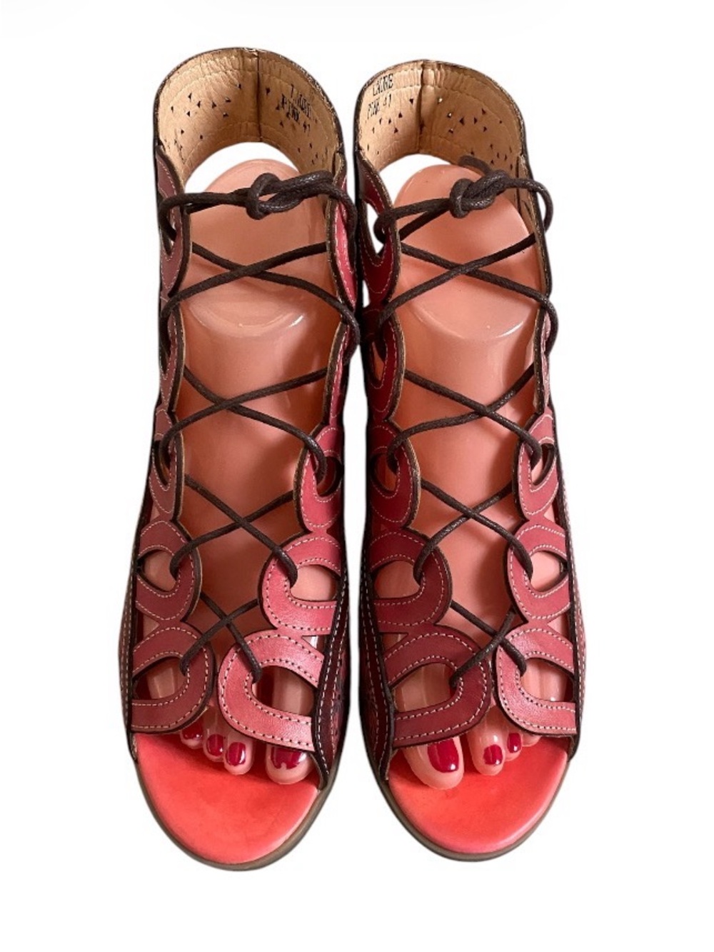 L’artiste by Spring Step Laure lace up heeled sandals(41/10)